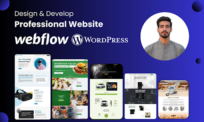 I will design or develop professional webflow wordpress websites
