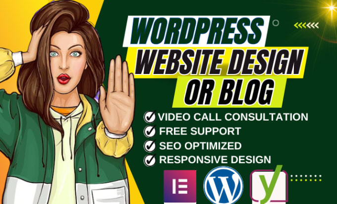 I will build responsive wordpress website design, redesign , landing page