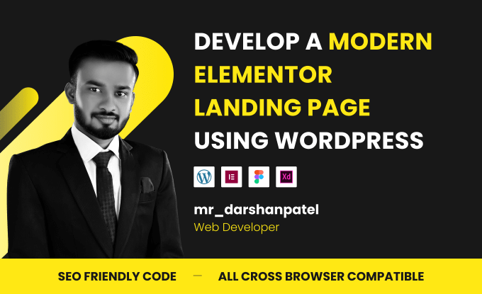 I will develop a responsive wordpress landing page,  modern elementor landing page
