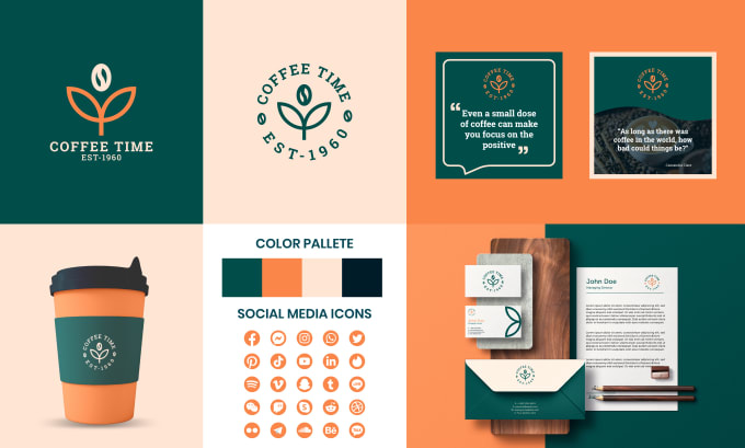 I will design a creative logo and complete branding kit for you