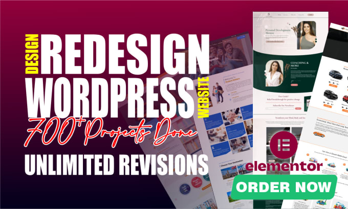 I will design or redesign business elementor wordpress website