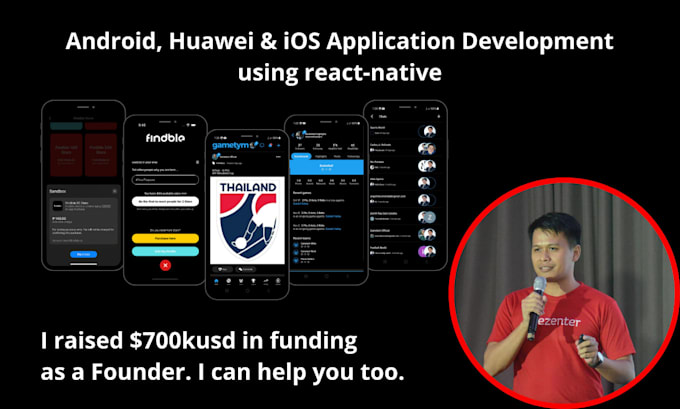 I will develop a mobile and web application using react native