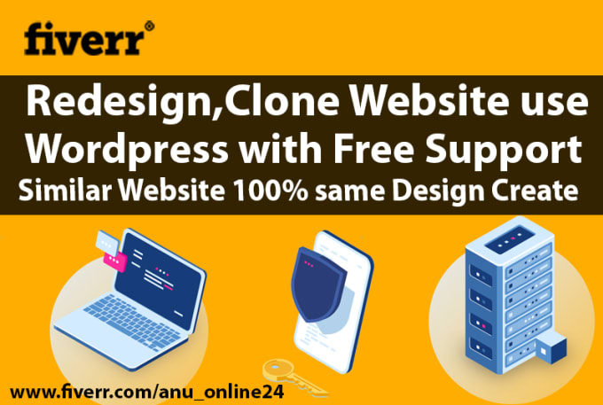 I will design, redesign, build, copy, clone, revamp wordpress website and blog website