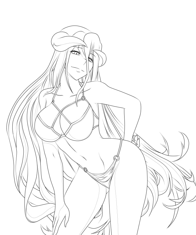 I will line art anime high quality and resolution , lineart anime character
