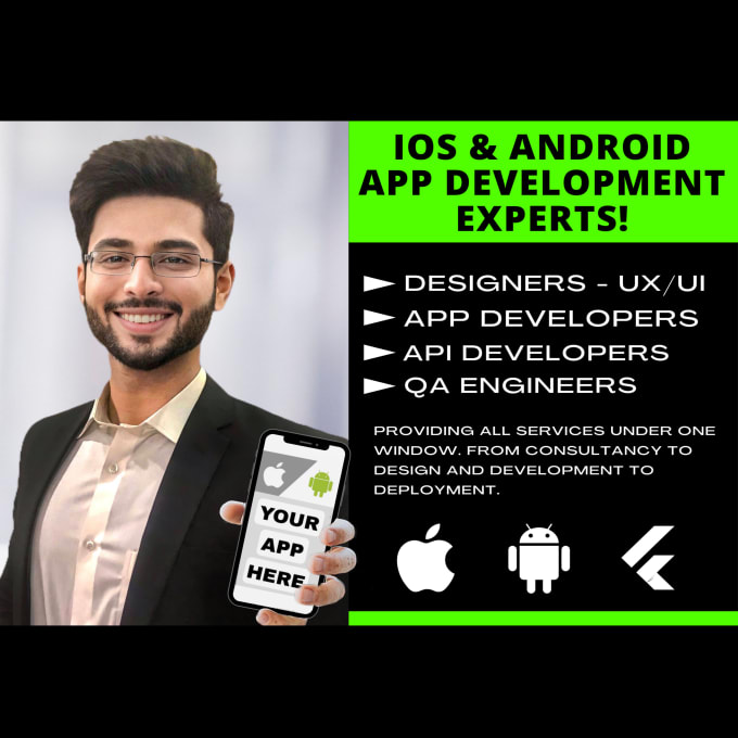 Our agency will create app build mobile app development ios app development as flutter developer